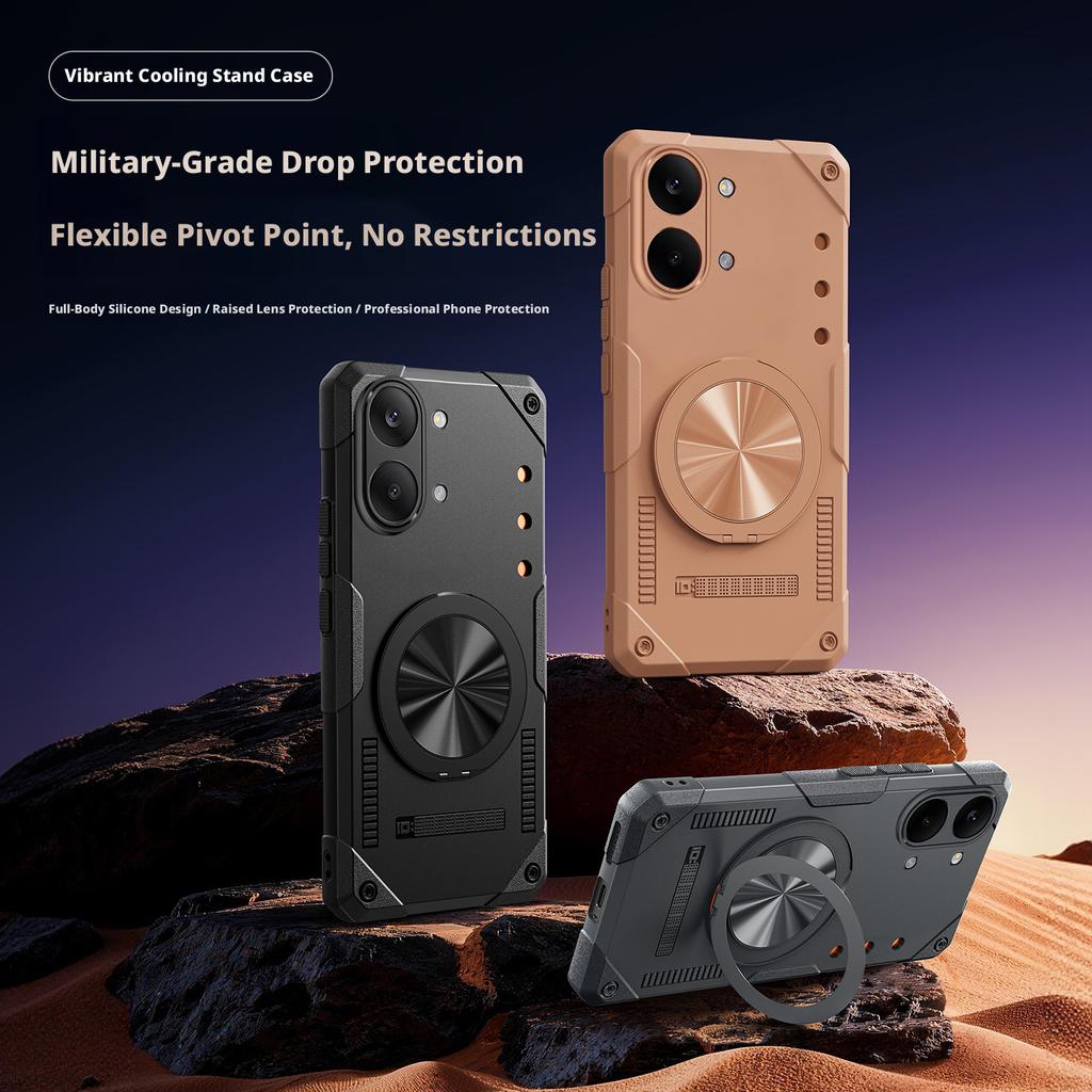 Чехол для Redmi Poco X8 Pro и Poco X8 Pro Max, 360° вращающаяся подставка, встроенная подушка безопасности, Ударопрочный жесткий чехол военного уровня