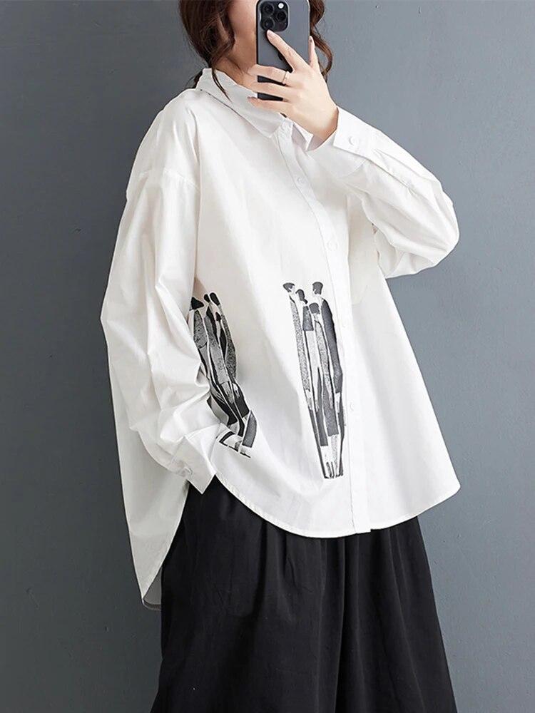 Xitao Простота повседневная женская рубашка свободный модный топ с длинным рукавом LYD1192