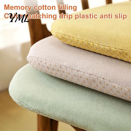 Durable Chair Pad for Dining Table Memory Foam Cushion, Thickened with Straps, Anti Slip Cushion Kitchen Chairs Non-Slip Backing, Washable Seat Autumn