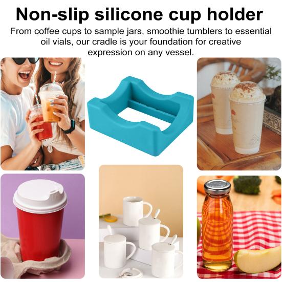 Силиконовый подстаканник со встроенным слотом для поделок, небольшая гибкая подставка для виниловых наклеек, аксессуар для украшения кружек