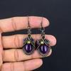 Amethyst Earrings Gemstone Jewelry, 999 Copper Wire Wrapped Earrings, Gift For Women Handmade Earrings