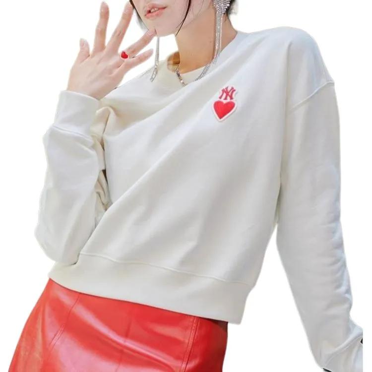 MLB New York Yankees Sweatshirts Unisex Cream Crew Neck Moderate Other (Unisex) Sweatshirts 3AMTH0234 50CRD