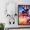 PS5 Wall Mount Bracket & Charging Cable Set for Console