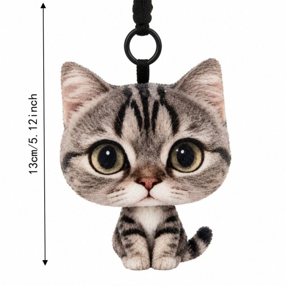 Plush Cat Plush Doll Keychain Cartoon Design Car Key Ring Cute Doll Bag Pendant  Gifts