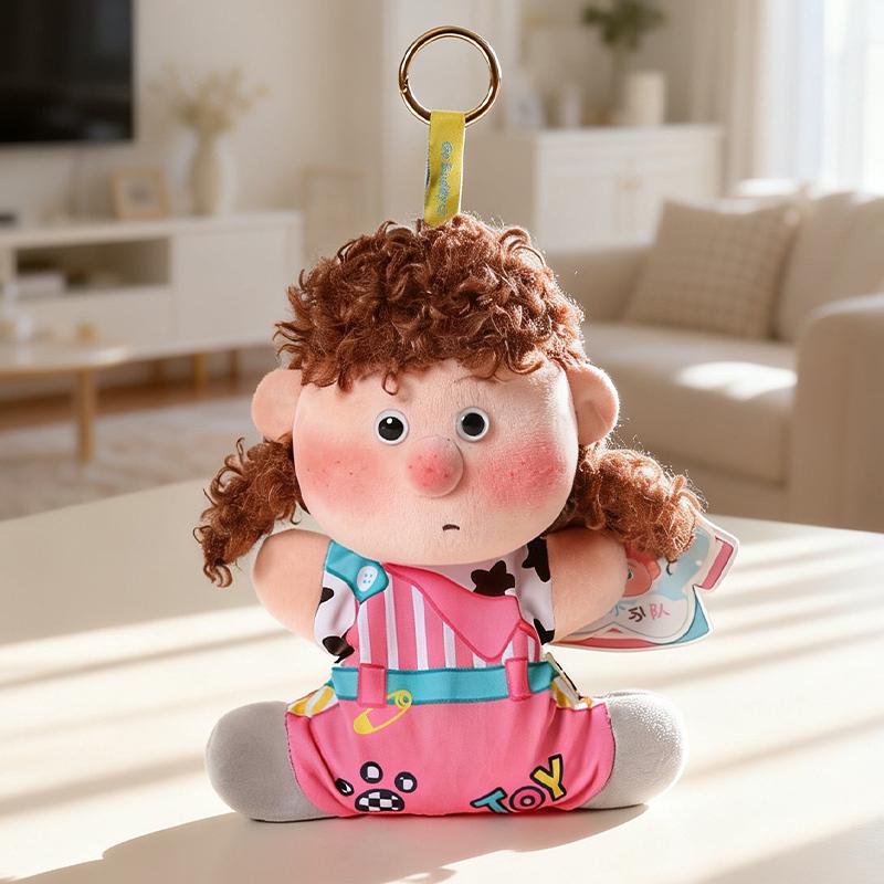 Blonde Boy & Brown Red Yellow Hair Girl Plush Doll - Soft Fluffy Stuffed Toy, Cute Collectible Doll for Kids & Display