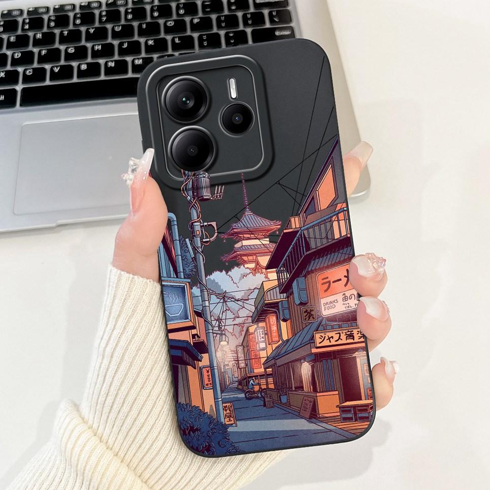 Новый модный чехол для Xiaomi Redmi Note 14 14S 14 Pro Plus, корпус телефона, цветок, бабочка, роскошный, девичий, задняя крышка, мягкий силикон