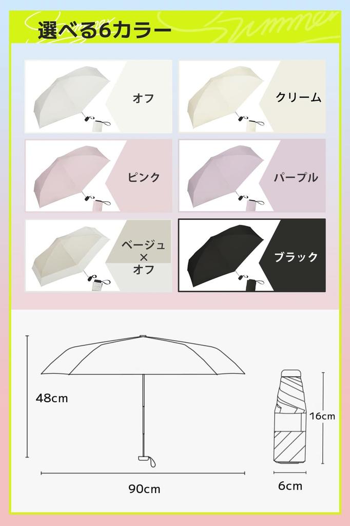 Складной зонт JIS защита от УФ-лучей, жары, солнечных ожогов, теплового удара, УФ 6, водонепроницаемый для солнечной и дождливой погоды, легко носить [Сверхлегкий 149 г, сертифицированный]