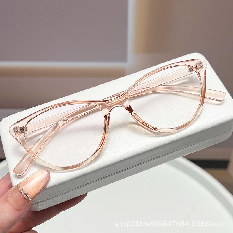 Retro round frame reading glasses middle-aged and elderly high definition comfortable reading glasses ultra-light live broadcast anti-blue reading gla