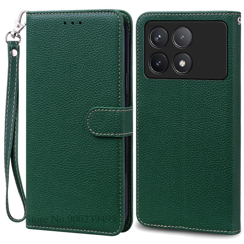 Чехол F6 Pro для POCO F6 Pro, силиконовый кожаный чехол-кошелек, флип-чехол для Xiaomi Poco F6 Pro 5G, чехол-книжка, Fundas