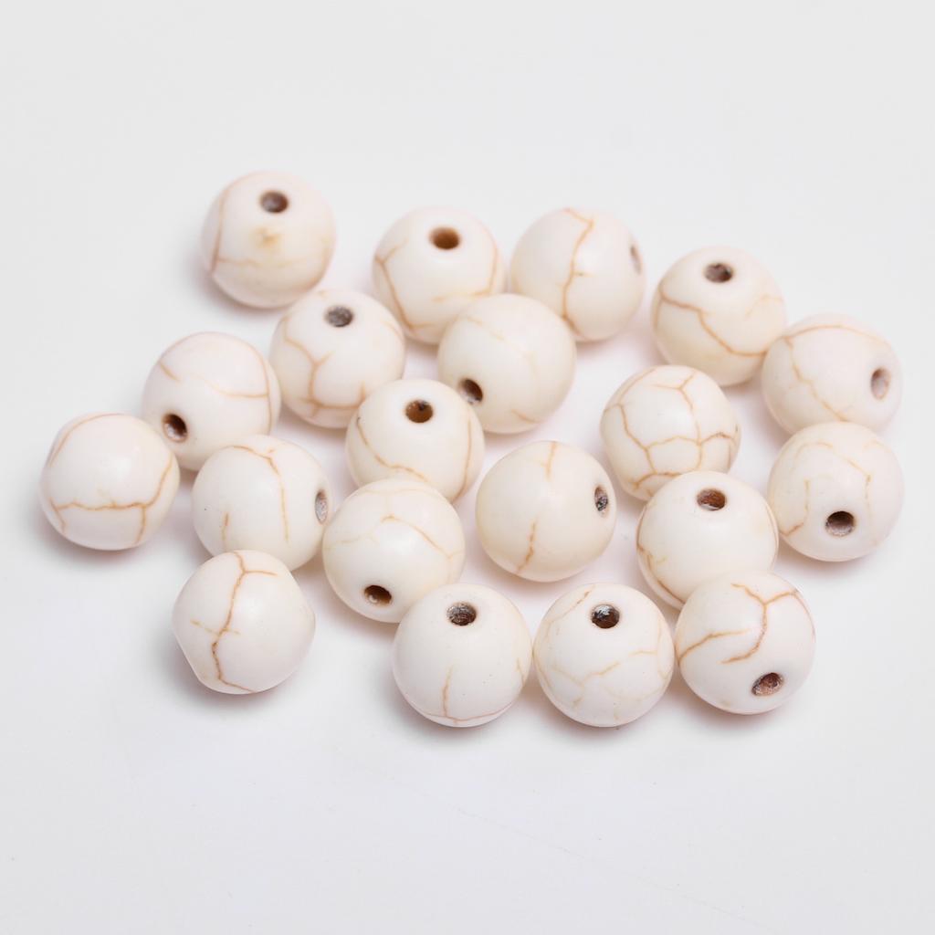 Бусины из натурального камня белой бирюзы ручной работы для изготовления ювелирных изделий (3-10mm)