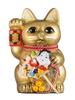 Lucky Cat Lucky Atsume Right Hand Cat Lucky Cat Maneki Cat Lucky Feng Shui Ornament Offerory Box Gold (L-SIZE Gold) Raised/Ceramic_Lucky (fa_L