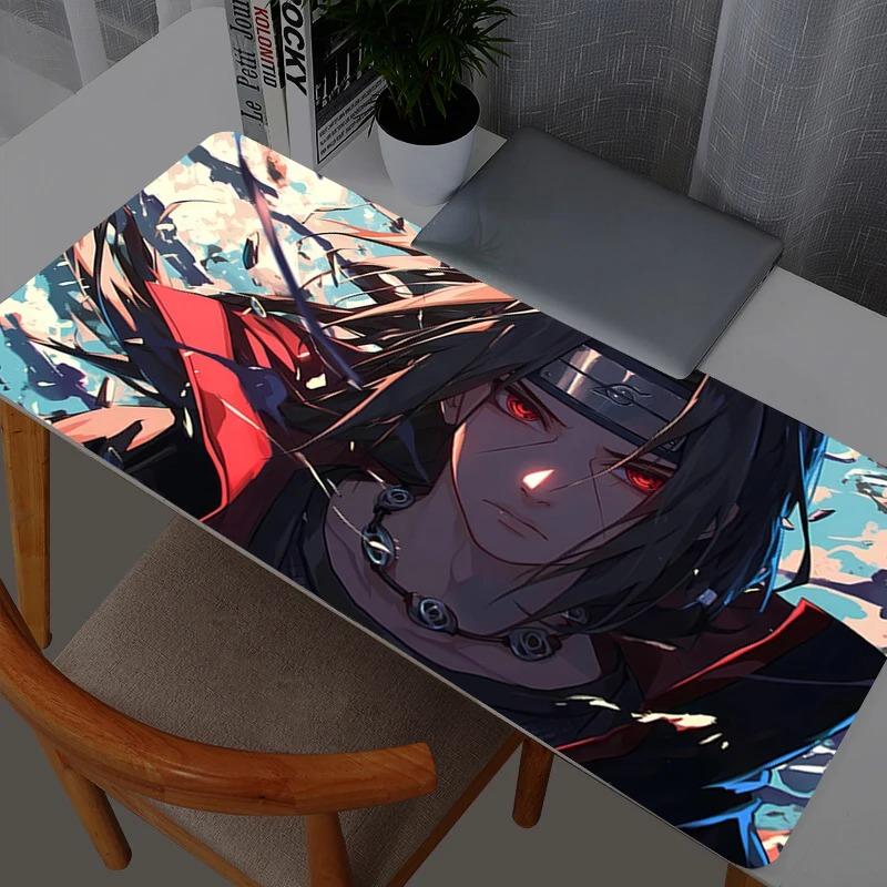 Mouse Pad Anime Naruto Itachi Uchiha Gamer Large XXL Tablet Varmilo Keyboard Carpet Kawaii Gaming Accessories Mousepad