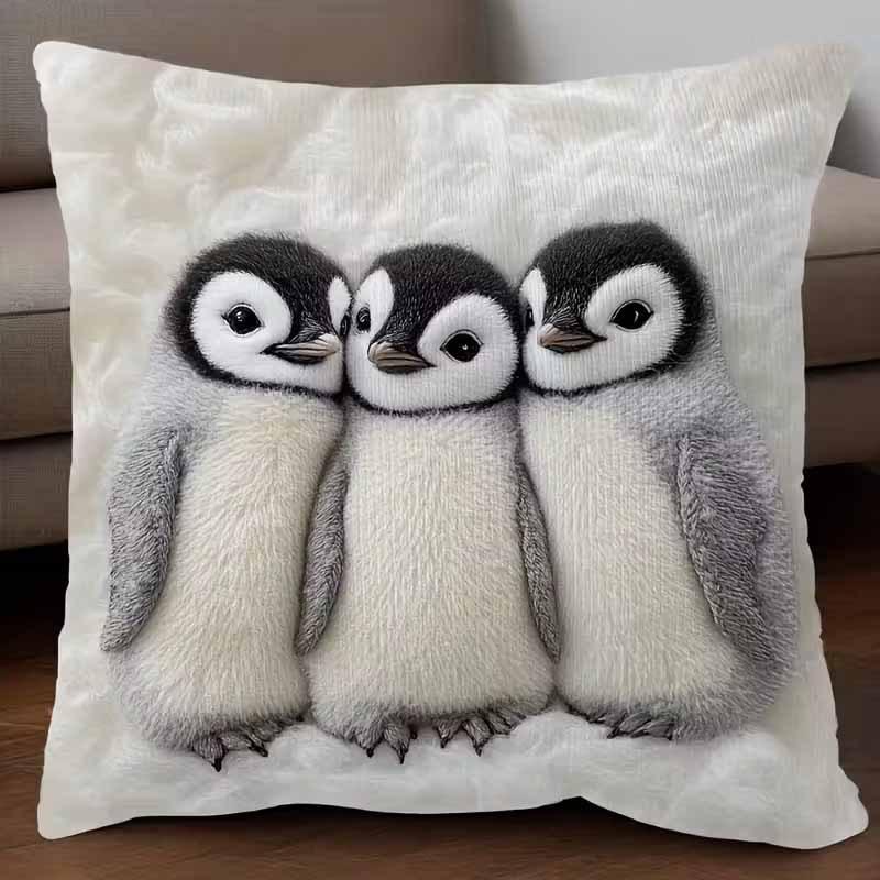Милая наволочка с животным принтом: Плоская 2D-печать, не настоящая вышивка, ночной диван ночная подушка для дивана
