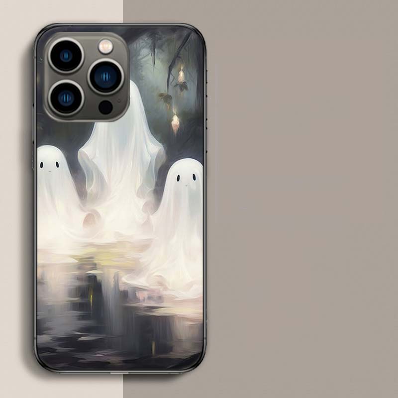 Милый чехол для телефона с привидением на Хэллоуин для iPhone 17 Air 15 Pro 14 Plus 16 Pro Max 12 13 Mini 11 16E X XS Чехол Милые Fundas