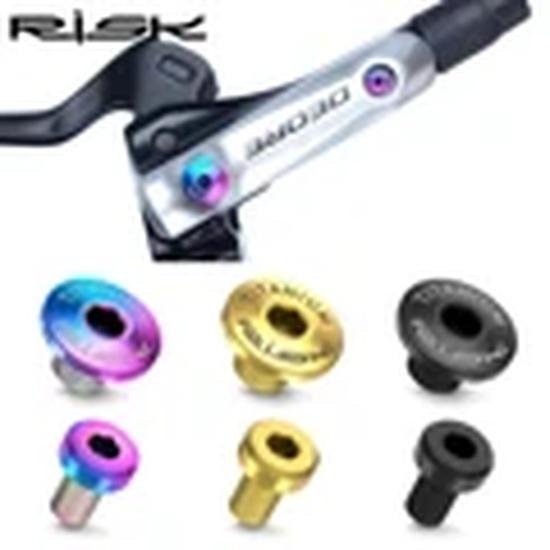 RISK M5x12mm Bicycle Water Bottle Cage Fixing Screws Titanium Alloy MTB Road Bicycle Bottle Holder Screws Air Pump Fixed Bolts