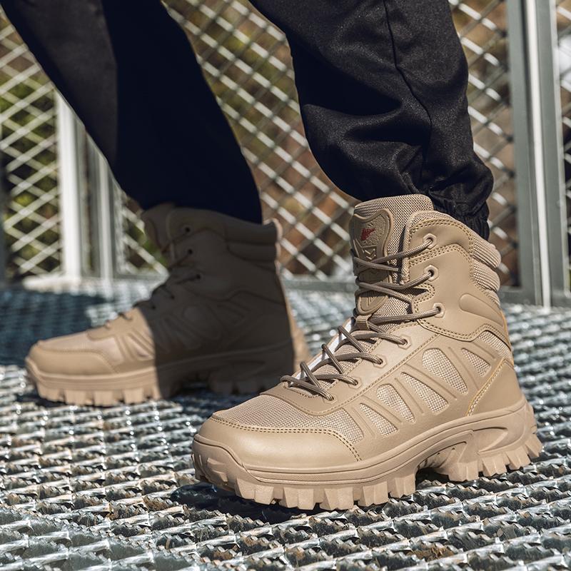 Fashion Men's Desert Outdoor Military Boots Casual Fashion Single Shoes Hiking Boots Battle Tourist Mountain Climbing Shoes