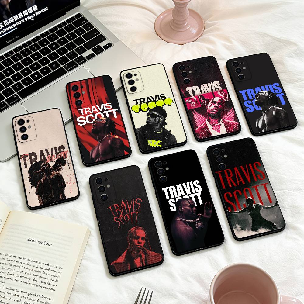 Чехол для телефона Singer T-Travis Scott для Samsung S25,24,23,22,30,21,10,9,Ultra,Plus,Lite,FE,4,5 G Мягкий черный чехол