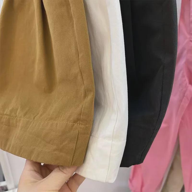 Женские летние шорты с высокой талией: Узкие, свободные, универсальные прямые брюки для повседневной носки на открытом воздухе