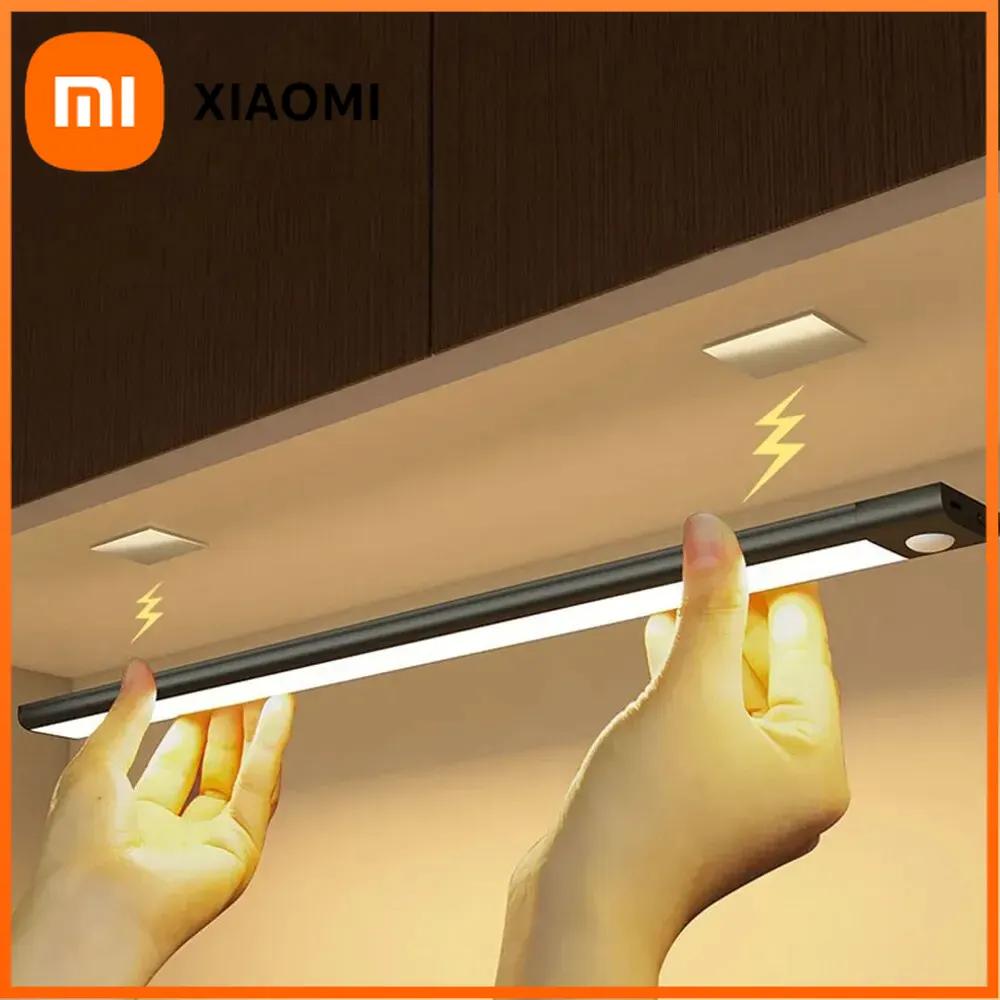 Xiaomi Светодиодная лампа для шкафа USB Type-C, перезаряжаемая, с датчиком движения, светодиодная лампа для освещения кухонного шкафа 20 см/30 см/40 см/50 см