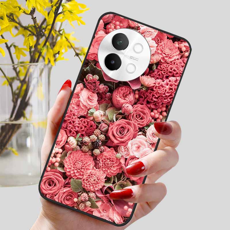 Чехол для Vivo V40 Lite 5G Модный Мягкий Силикон Милый Чехол для Телефона для Vivo V 40 Lite V40Lite 5G Защитная Задняя Крышка ТПУ Чехлы