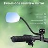 2-In-1 Bicycle Rearview Mirror with Bell 360 Degrees Adjustable MTB Road Mountain Bike Rearview Mirror High Decibel Alarm Bell Bike Accessories