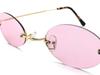 TWO POINT RIMLESS OVAL SUNGLASS point rimless oval sunglasses GOLD PINK [SPEED ADDICT] (Two ×