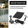 Solar Fountain Pump Customizable Water Flow Quiet Brushless Pump 180L/h 30-60cm Spray Height Monocrystalline Solar Panel Durable Design