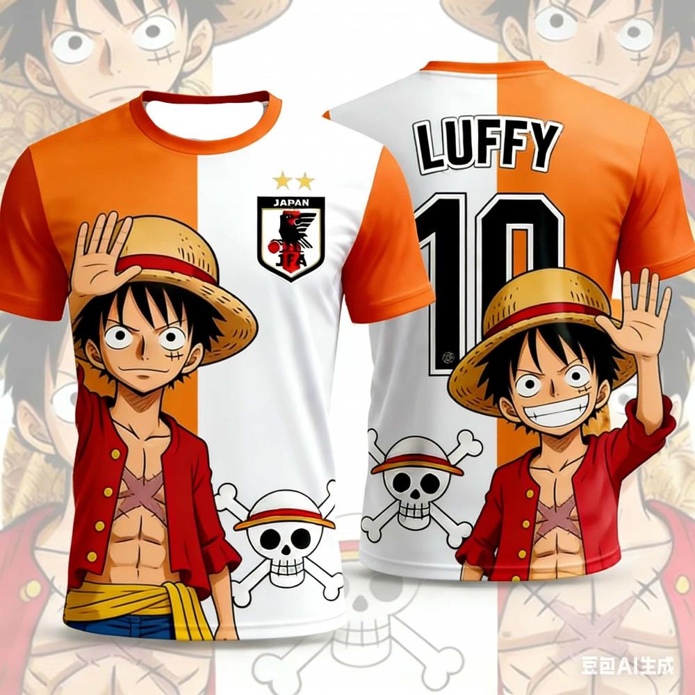 2026 Япония One Piece Луффи Футбольная Майка Футболка Детская Специальная Футбольная Майка Взрослая Мужская Быстросохнущая Футболка