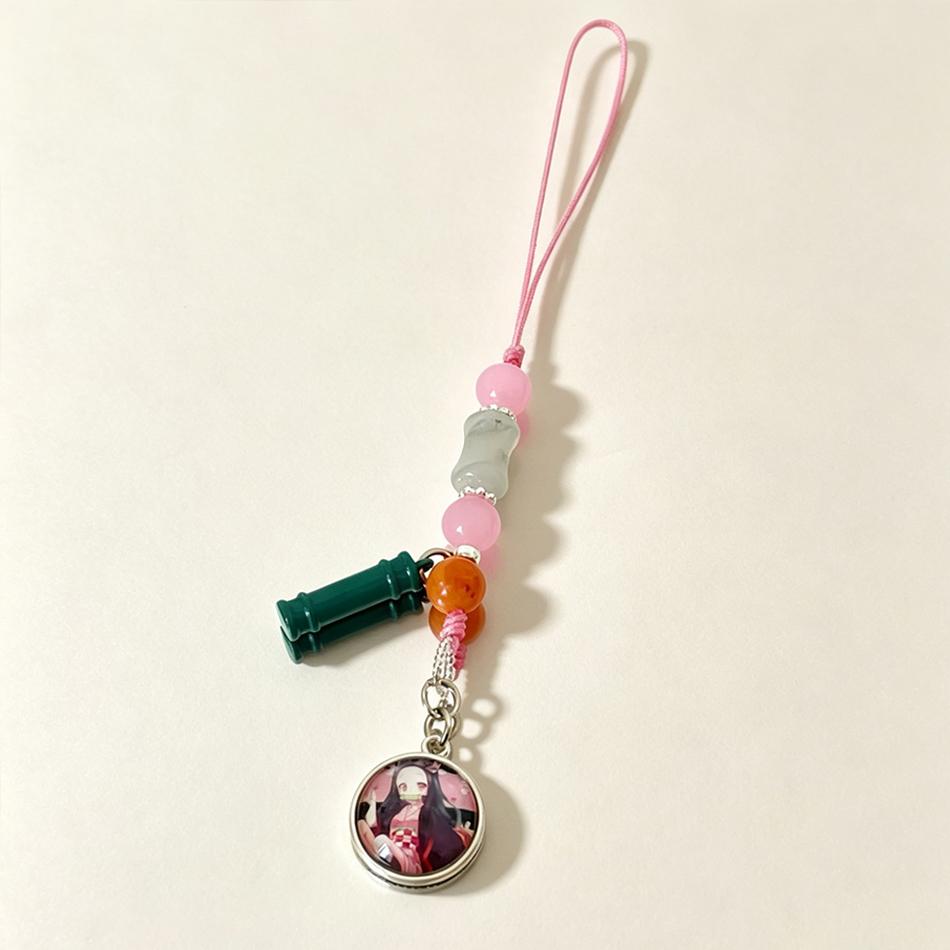 Demon Slayer Anime Tokitou Muichirou Kamado Tanjiro Kochou Shinobu Nezuko Kanroji Braided Rope Pendant Lanyard Keychain In Stock