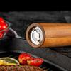 8-дюймовая деревянная мельница для соли и перца из акации, бытовая ручная бутылка для приправ, регулируемая герметичность, мельница для перца, кухонный инструмент