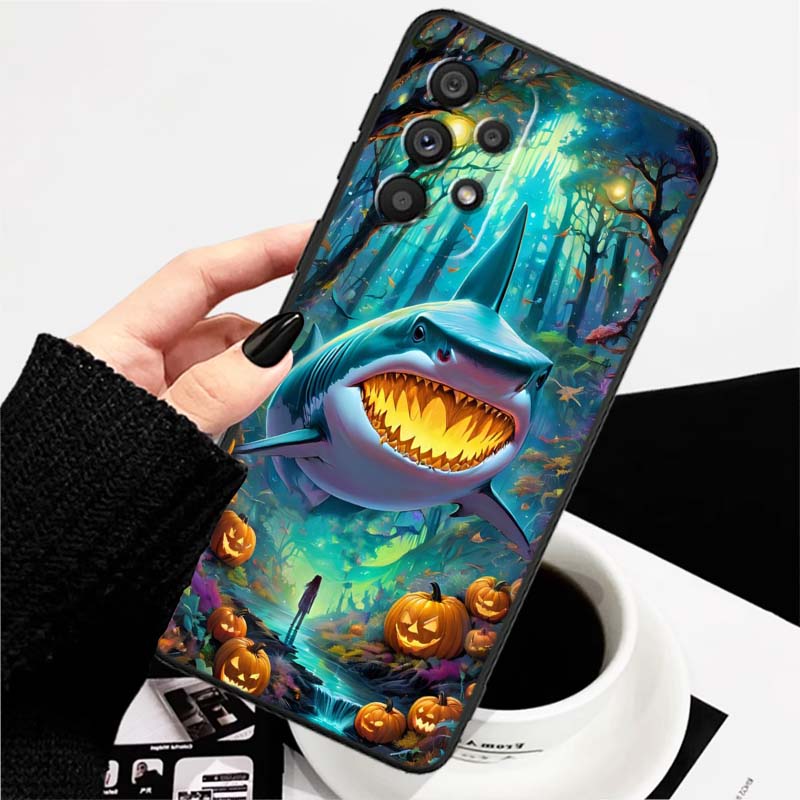 Чехол для телефона с дизайном Аниме Биология для Samsung A73 A72 A71 A55 A54 A53 A52 A51 A13 A22 A16 A15 A12 A14 A26 A07 5G Черный