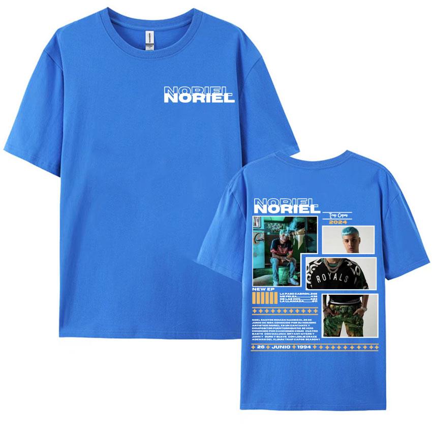 Rapper Noriel Album Tour Cover Tshirts for Men Women Hip Hop Pop Music Harajuku Y2k T Shirt Male High Quality Oversized Tshirt