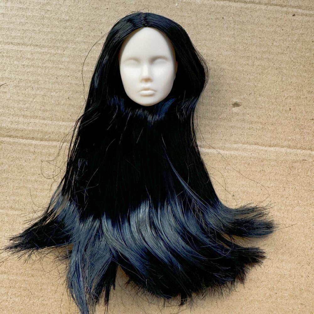 Голова куклы Poppy Blank Face Doll Heads DIY для тренировочного макияжа, лысая, масштаб 1/6, детали для рукоделия и изготовления кукол, кремовый, белый, бежевый тон кожи.