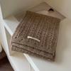 Retro Twist Long Label Knitted Wool Scarf for Women Autumn and Winter Korean Style Versatile Warm and Thickened Student Scarf Couple Style