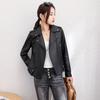 New Genuine Leather Coat Women's Leather Jacket Korean Sheepskin Short Fit Small Leather Coat Motorcycle Autumn and Winter Coat
