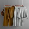 Women's Two-piece Set, Solid Color Simple Fashion Casual Loose Sweater Set
