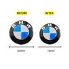 BAAY1 New 2025 1pcs 82mm 74mm Car Emblem Badge Hood Front Rear Trunk Logo for Bmw E46 E39 E38 E90 E60 Z3 Z4 X3 X5 X6 51148132375 Bmw E