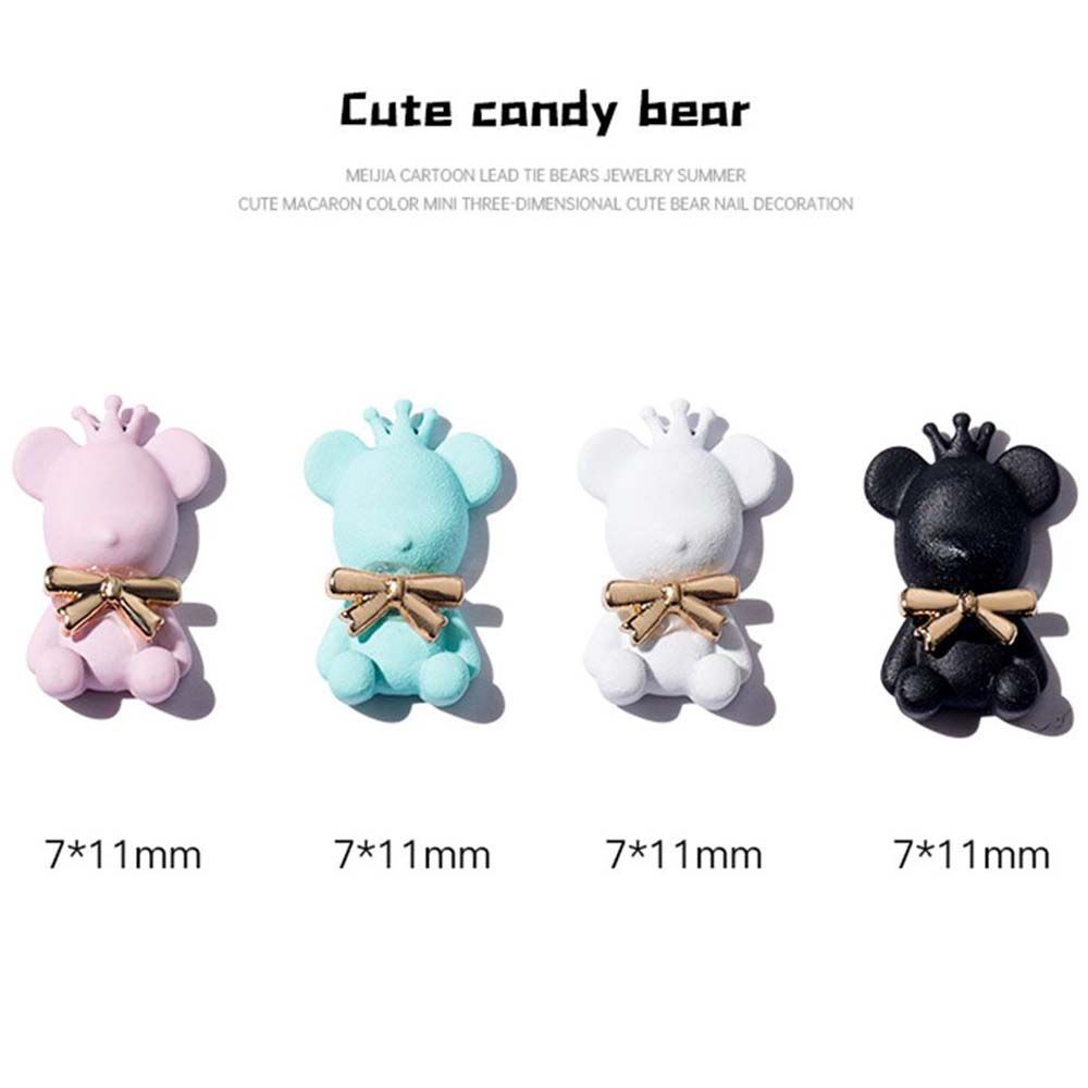 Resin Manicure Cartoon Nail Jewelry Bear Nail Decoration Nail Art Ornaments 3D Nail Art Charms