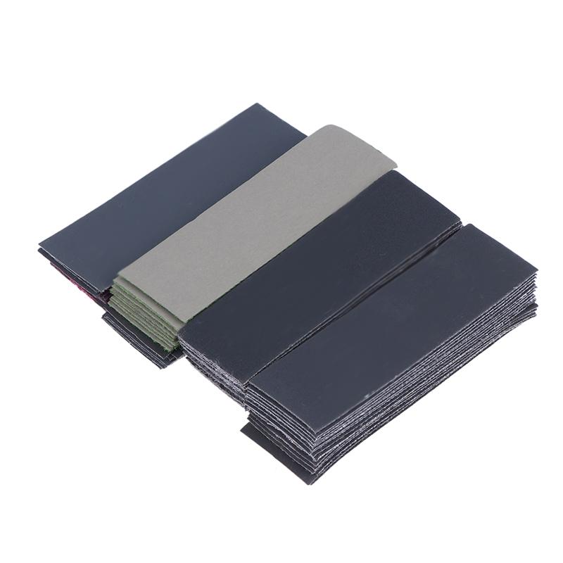 Мини-набор наждачной бумаги 3,5"X 1" с шлифовальным блоком на липучке, 71 шт. в ассортименте зернистости 40/80/120/180/240/400/600 для полировки