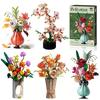 Creative Rose Orchid Eternal Flower Pot Planting Building Blocks Sunflower Lotus Romantic Flowers Bricks Toys Valentine Day Gift
