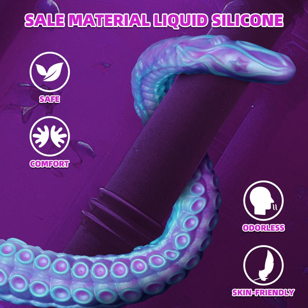 Длинная анальная пробка, секс-игрушка, монстр-дилдо, щупальце осьминога, огромный силиконовый член, секс-игрушка для взрослых, мягкий дилдо, женский мастурбатор, секс-игрушка