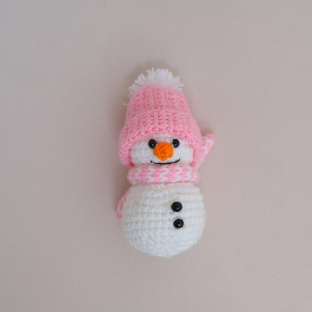 Finished Knitted Hand-Crocheted Snowman Handmade Snowman Doll Crocheted snowman Holiday Decor