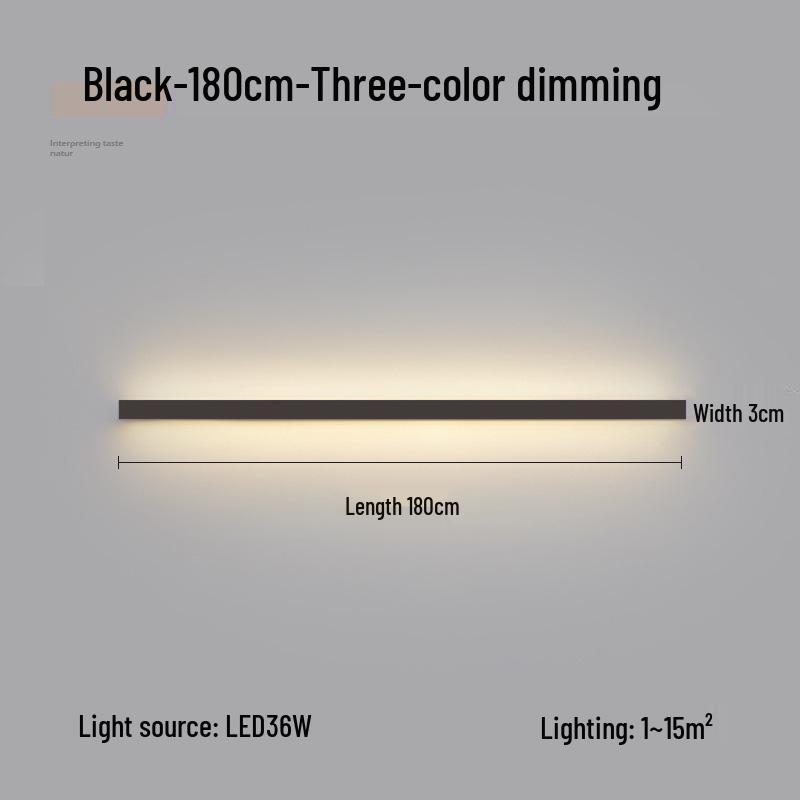 Minimalist Modern Long Strip Wall Lamp for Bedroom, Living Room, or Sofa Side