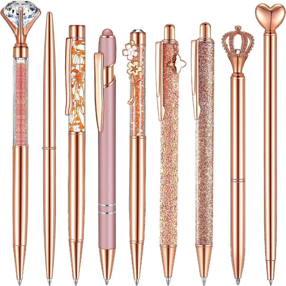 Press Gel Pens Crystal Pretty Fancy Pen Write Smooth Ballpoint Pens Set  Journaling