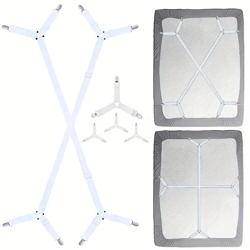 Держатель простыни, регулируемый, эластичный, 12 зажимов, фиксированный держатель, зажим для матраса, застежки, чехлы, одеяла, захваты, фиксирующий нескользящий ремень