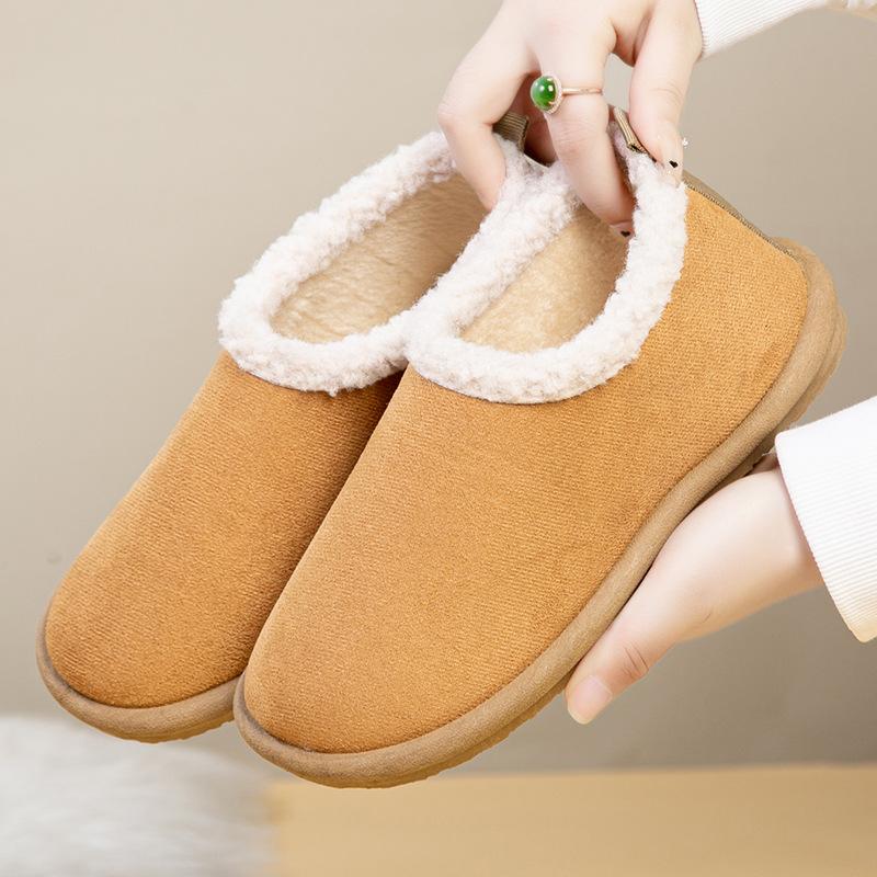Хлопковые тапочки Birkenstock осень и зима новые ретро на плоской подошве бархатные теплые с закрытым носком пушистые хлопковые тапочки