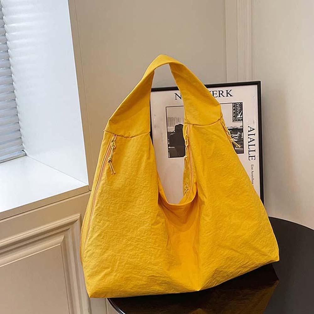Multi-Pocket Nylon Shoulder Bag Casual Storage Pouch Versatile Large Capacity Tote Bag Outdoor