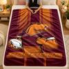 Flannel BlanketBrisbane Broncos Warm Soft Throw Blanket for Indoor Sofa Bed Living Room Use