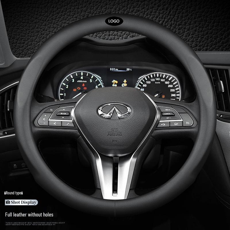 Чехол на руль из натуральной кожи для Infiniti QX50, Q50L, QX60, Q60, Q70, QX30