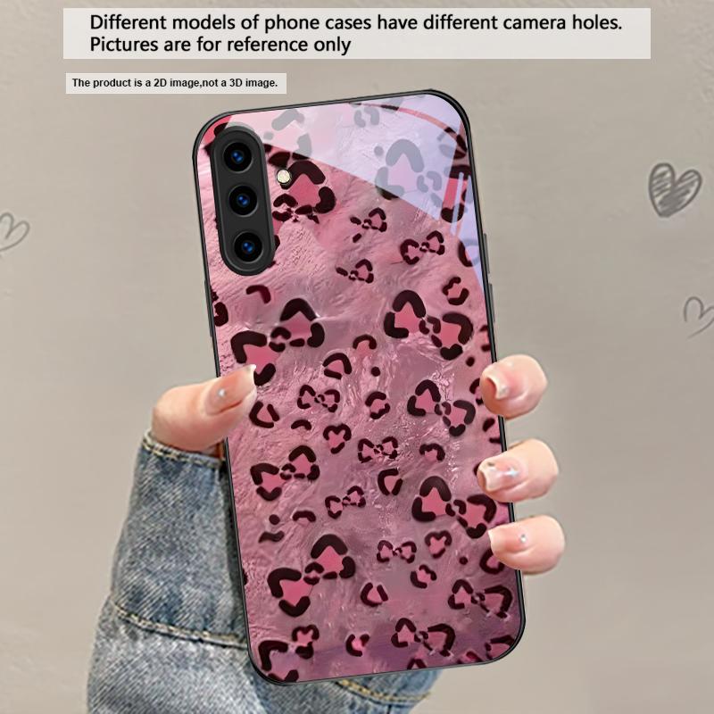 Абстрактный леопардовый принт Для Samsung Galaxy S20 S21 S22 S23 Plus S24 FE S25 Ultra S26 Edge S25+ S20+ S22+ Черный Стеклянный Чехол для Телефона